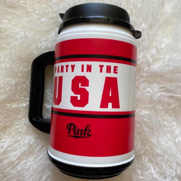 Victoria’s Secret PINK Americana Party in the USA Chug Mug Reusable Cup 24 oz - Picture 1 of 5